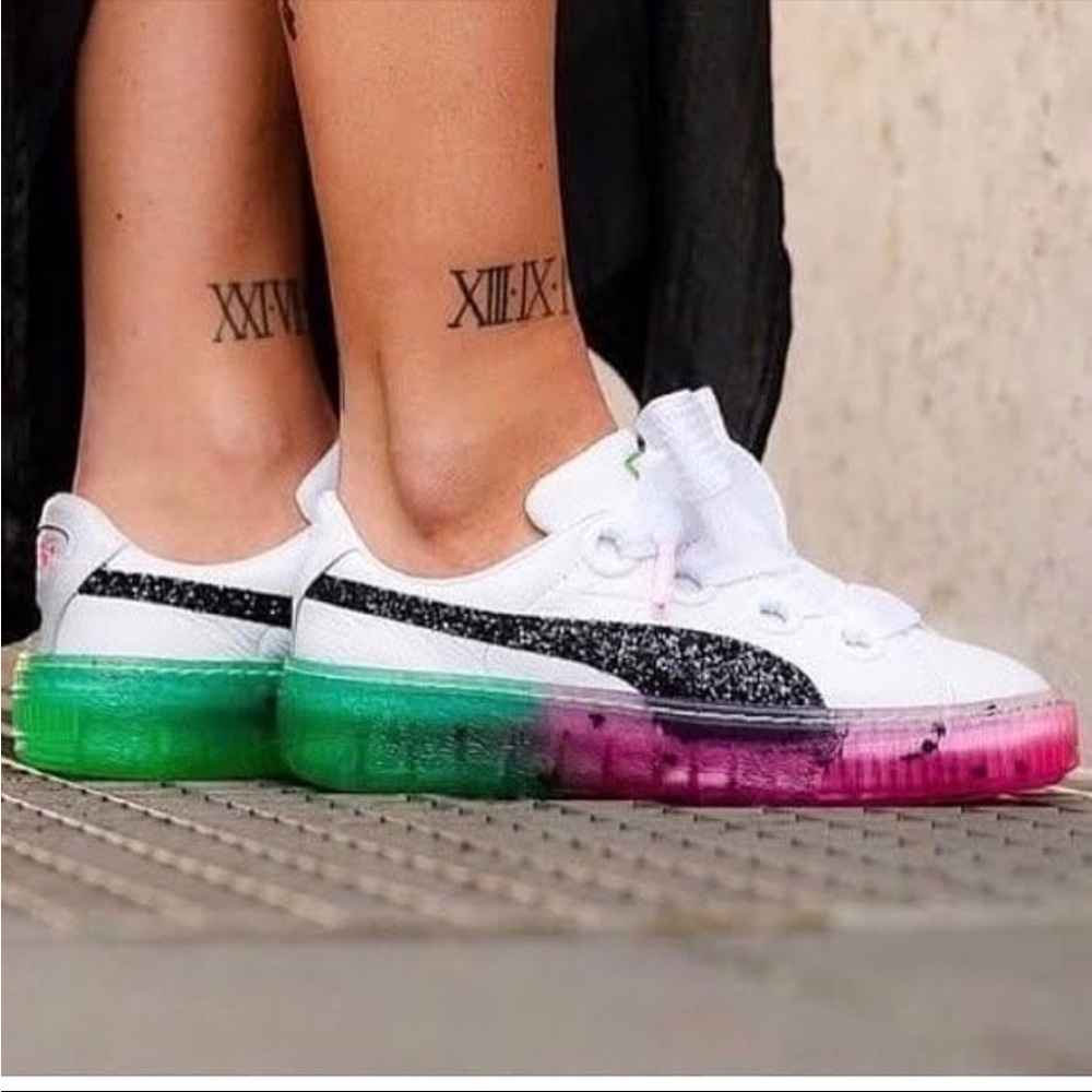 Puma x Sophia Webster Womens Platform Candy Princess White Leather Sneakers 7.5 - Picture 14 of 14